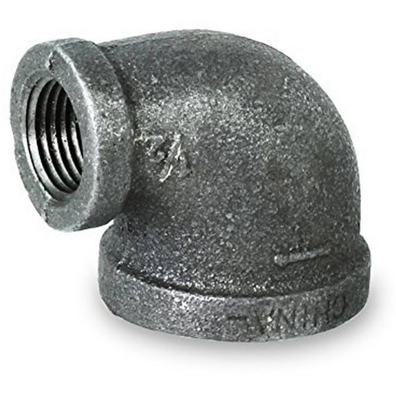 Supply Giant BMRL2122 Black Malleable Reducing Elbow Fitting for High Pressures with Female Threaded Connections, 2-1/2" x 1"