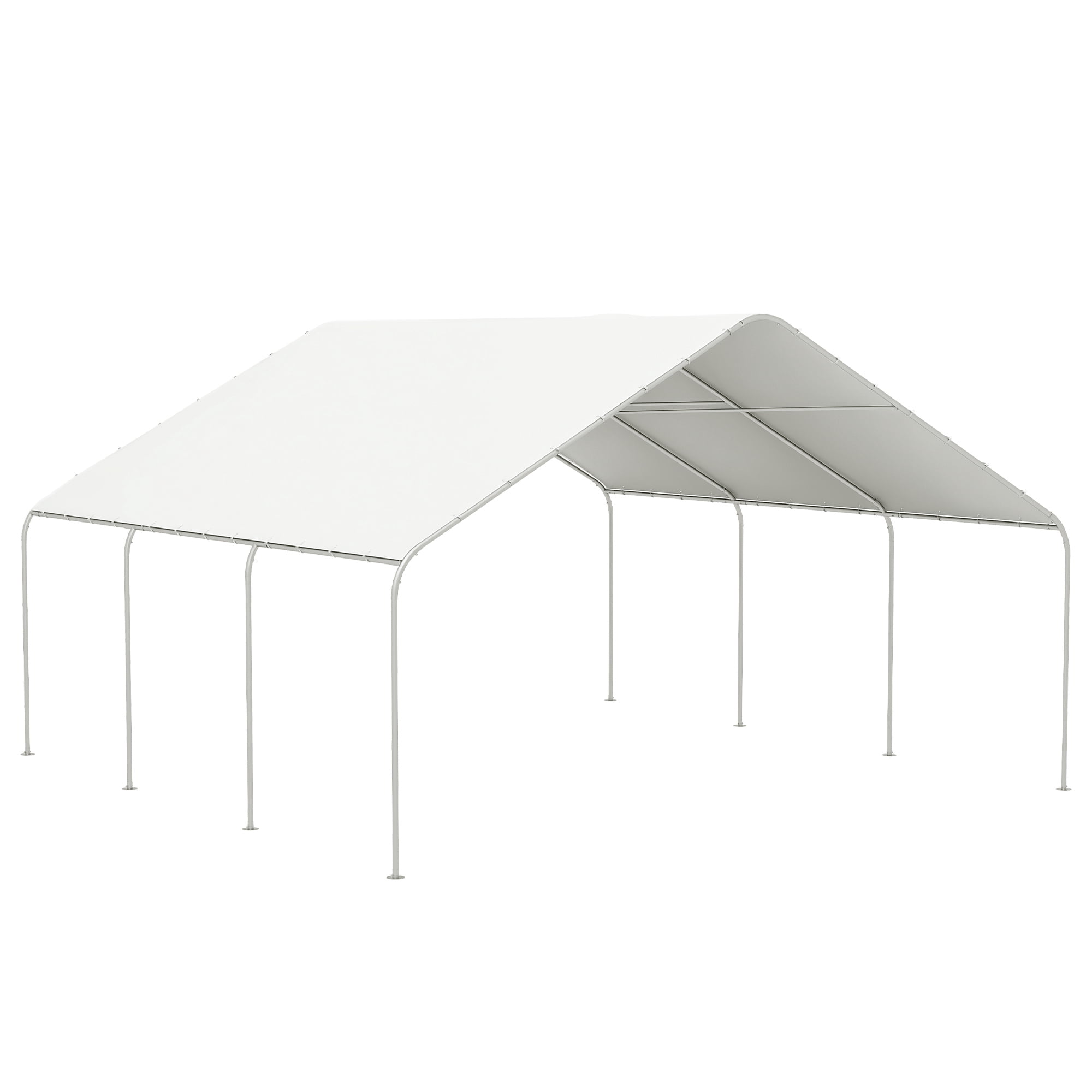 Outsunny 19' x 19.5' Heavy Duty Carport, Portable Garage for Car, Truck, Boat, Motorcycle, Bike, Garden Tools