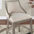 thumbnail image 4 of American Woodcrafters Keller 26" Solid Wood Counter Stool in Driftwood Gray, 4 of 10