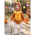 thumbnail image 5 of RUINIXCW Newborn Baby Girl Boy Thanksgiving Turkey Costume Infant Fall Winter Animal Cosplay Photoshoot Outfit Warm Fleece Long Sleeve Hooded Romper, 5 of 10