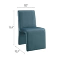 thumbnail image 4 of Emory Upholstered Performance Velvet Dining Side Chair in Cadet Blue, 4 of 9
