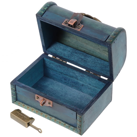 LAMIRO Vintage Storage Wooden Box Sundries Case Jewelry Boxes Treasure Chest for Classroom Container