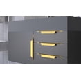thumbnail image 2 of Set of 10 Modern Aluminum Thin Metal Gold Pull Handles, 2 of 7