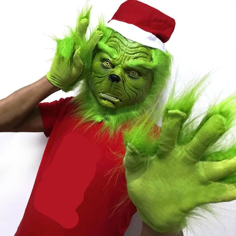 The Grinch Mask Costume Adult Cosplay Helmet How the Grinch Stole