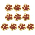 thumbnail image 1 of Unique Bargains Animal Dog Cat Paw Print Pendants, 10 Pcs Footprint Beads, Red, 1 of 7