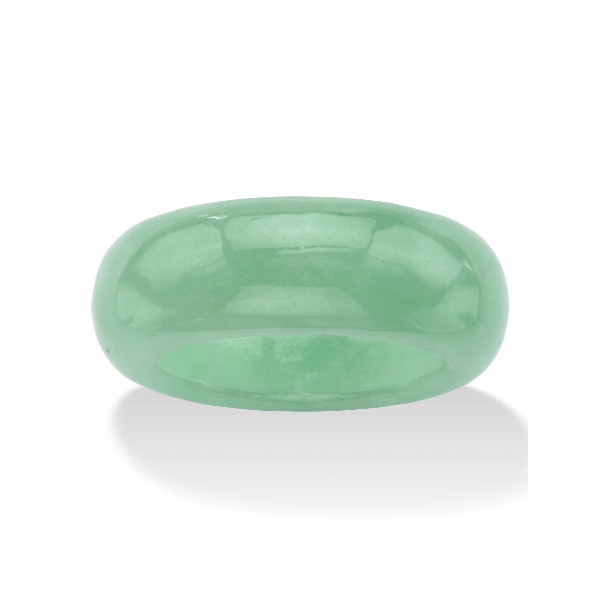 PalmBeach Jewelry Genuine Green Jade Polished Ring (8.5mm)