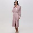 thumbnail image 4 of Women's Adyson Parker Long Sleeve Belted Robe Color: Light Heather Grey Size: XX LARGE, 4 of 4