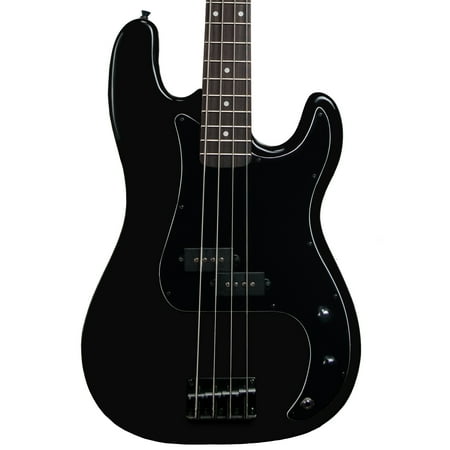 - Sawtooth EP Series Electric Bass Guitar, Satin Black w/ Black Pickguard