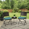 thumbnail image 2 of Mainstays 15.5" x 17" Turquoise Blue Rectangle Outdoor Seat Pad (2 Pack), 2 of 9
