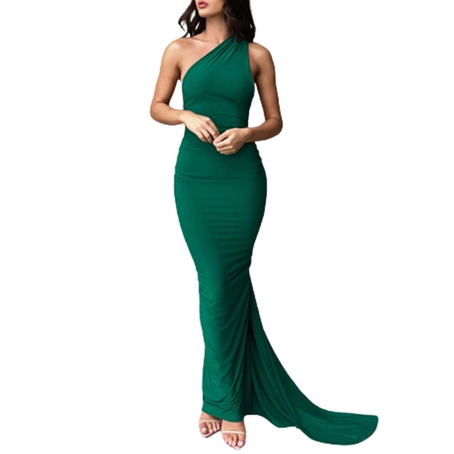 WTXUE Robes d'Été pour Femmes, Robe Moulante Sans Manches à Dos Ouvert pour Femmes, Robe Maxi Élégante pour Sorties, Fête, Cocktail, Longue, Robe Dos Nu, Robe Verte, Vert G