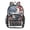 Red White and Blue Rooster, variant on PVC Transparent Backpacks Clear Backpack for Travel and Outings Hand-drawn Shell Pattern
