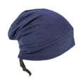 thumbnail image 3 of TISHITA Bonnet Sleep Caps Hair Cover Adjustable Buckle Strap Multi Scene Use Comfortable Navy Blue, 3 of 8