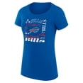 thumbnail image 2 of Women's G-III 4Her by Carl Banks  Royal Buffalo Bills Super-Slim Fit Lightweight Collage Team T-Shirt, 2 of 3