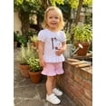 thumbnail image 5 of Cenuakty Baby Girl 6M 12M 18M 24M 2T 3T 4T Summer Outfits Short Sleeve Lineworker Embroidery Tops and Shorts Set Toddler Clothes, 5 of 9