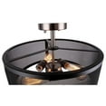 thumbnail image 2 of Woodbridge Lighting Drake 3-Light ST64 Bulb Semi-Flush in Antique Nickel/Black, 2 of 3