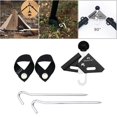 thumbnail image 6 of Tarp Pole Tip Caps 90 Degree Adjusting Pole Connector Holder Shelter Tarpaulin Ripping Joint 6mm Rod Ball Strap Hook Accessories Black, 6 of 10