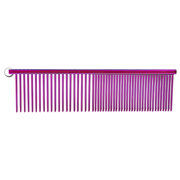 Resco US-Made Combination Comb for Dogs and Cats, 1.5" Pins, Candy Red