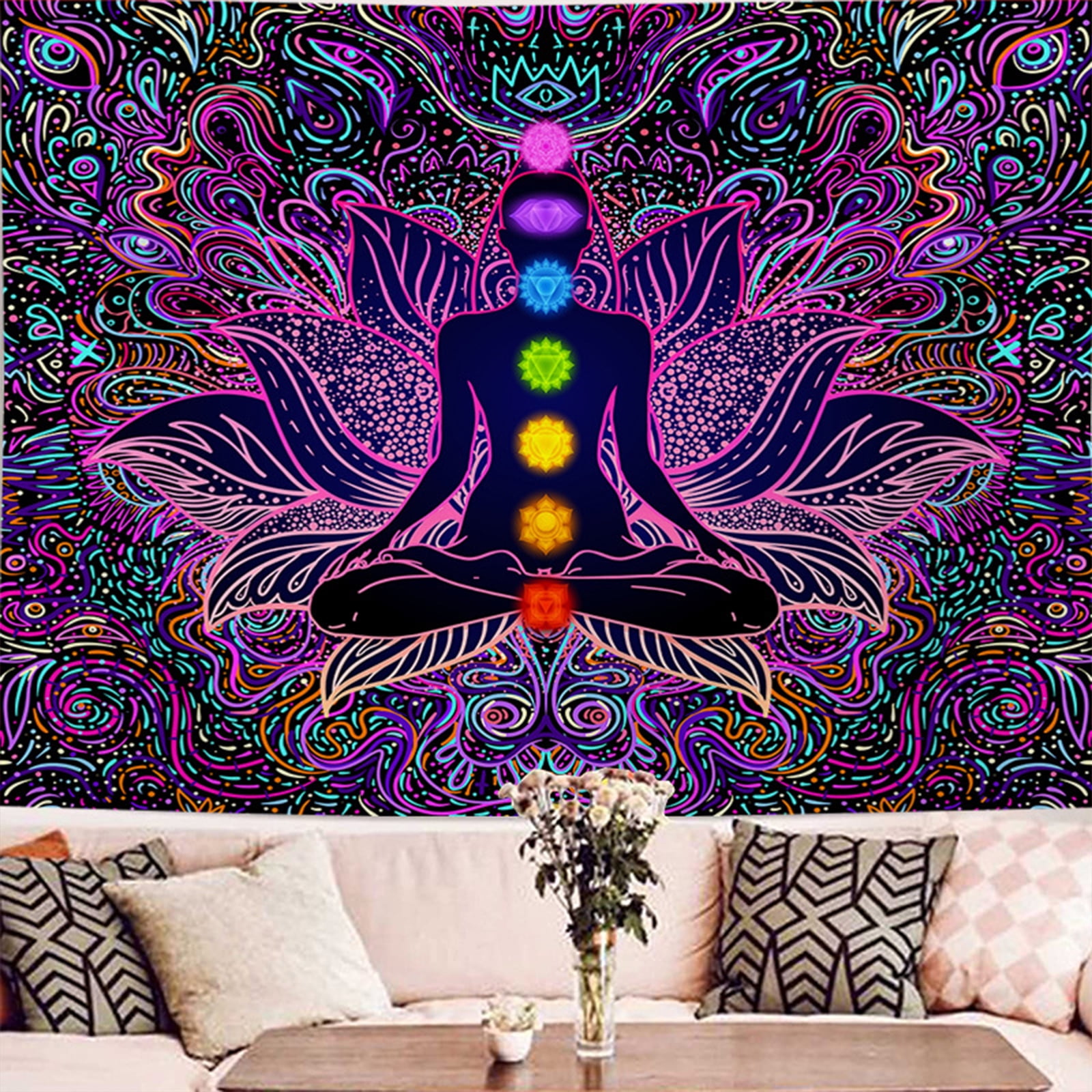 Mandala Canvas, 12x12 Canvas, Mandala Wall Art, Purple Chakra Art, Yoga  Space Decor, Zen Space, Mediation Room Art, Zen Home Decor 