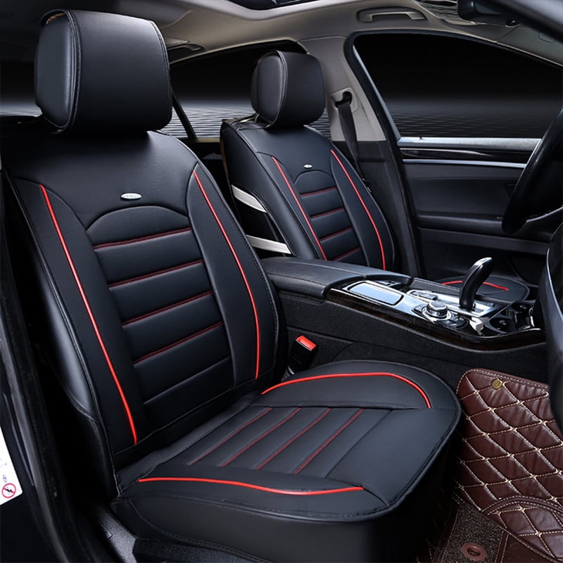 Pu Leather Seat Covers Car Suv Seat Cushions Front Universal Full Set Seat Cover Side Airbag