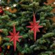 thumbnail image 5 of 2 colgantes de estrellas navideñas con purpurina, adornos reutilizables para colgar. Rojo, 5 of 8
