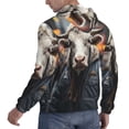 thumbnail image 6 of Lsque Surrealist Cow Pattern Casual Men's Hoodie,Hooded Sweatshirt with Kangaroo Pocket,Pullover Hoodie-X-Large, 6 of 7