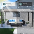 thumbnail image 3 of 10ft.×12ft. Hardtop Outdoor Gazebo Pergola Aluminum Framed with Sloping Pitched Roof for Garden, Patio, 3 of 5