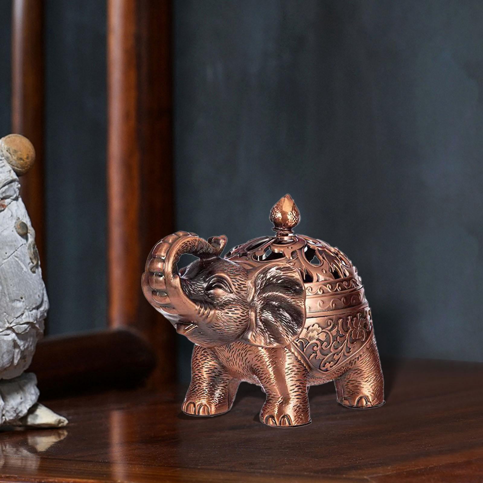 WLPZXP Antique Style Elephant Incense Burner, Metal Incense Holder Incense Stand Censer Style A