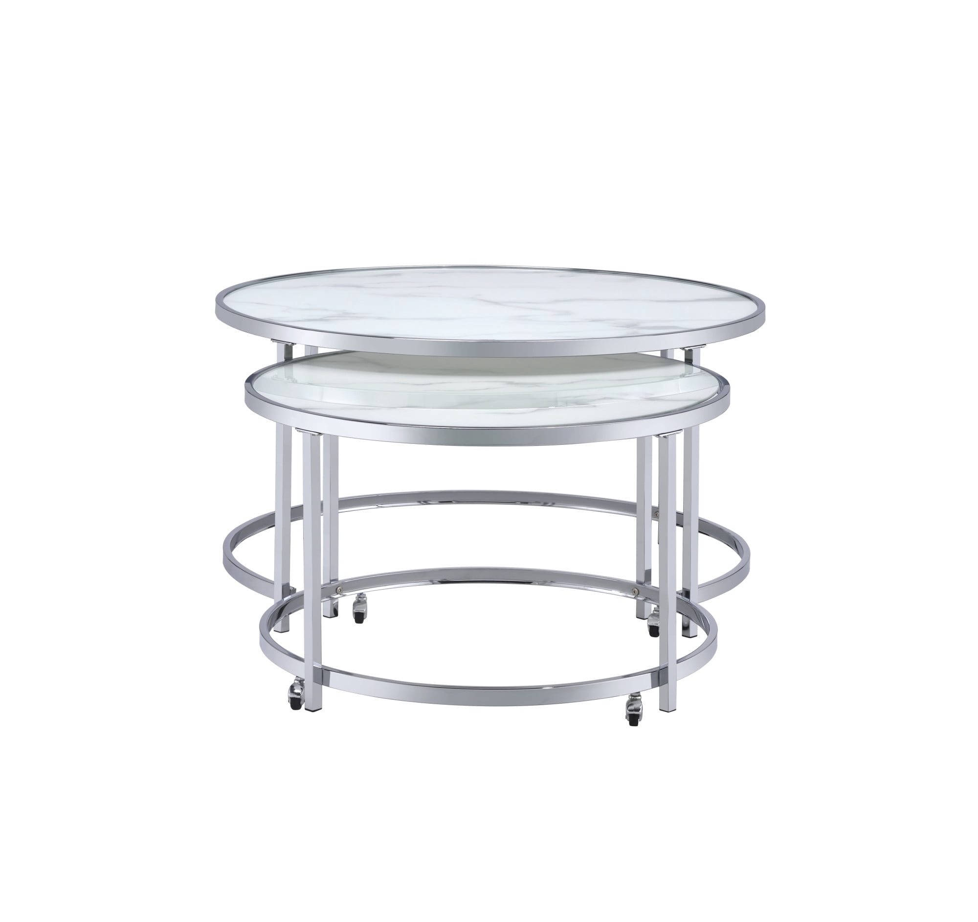 Steve Silver Rayne Faux Marble Nesting Coffee Tables