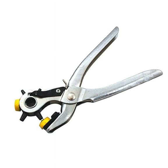 Ruanlalo Home Mending Tool 5 Hole Sizes Paper Belt Hole Punching Pliers Puncher Punch