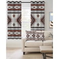 thumbnail image 2 of Aztec Southwest Blackout Curtains 90 Inches Length, Boho Ethnic Tribes Vintage Red Grey Window Treatment Thermal Insulated Drapes for Bedroom Living Room 2 Panels 104x90 Inches, 2 of 8