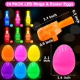 thumbnail image 2 of Huevos de Pascua rellenos con luces LED para dedo, paquete de 24 para niños, 2 of 8