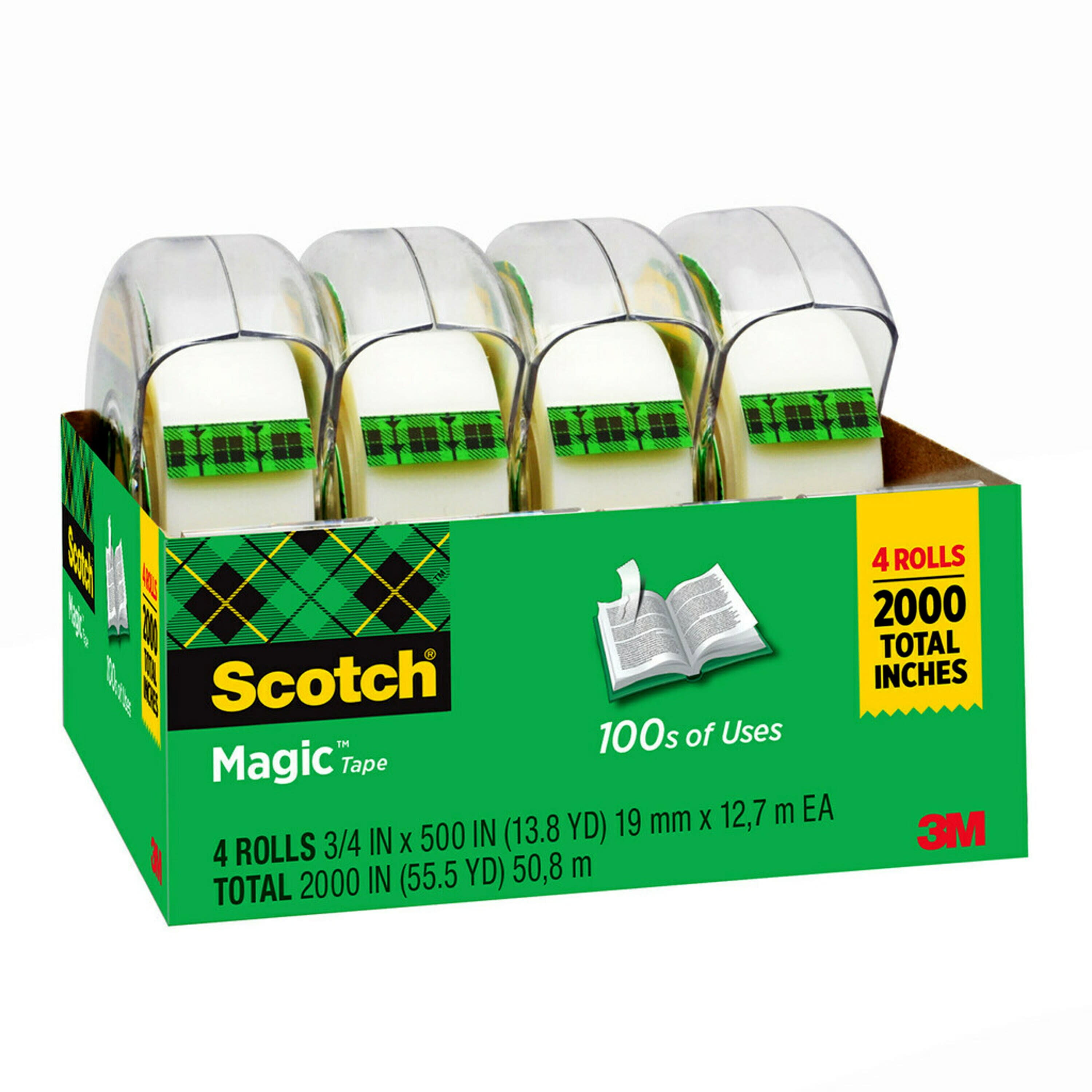 Scotch Magic Invisible Tape 810K3, 3/4 in x 1000 in x n/a in (19 mm x25,4  m) 3 Pack 51901