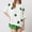 White, variant on 2026 Women's St. Patrick's T Shirt Oversized Sequin Trendy Shamrock Printed Top Short Sleeve Crewneck Loose Fit Tees