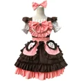 thumbnail image 3 of Disfraz de mucama Lolita en blanco y negro para niñas y mujeres, precioso disfraz de cosplay, vestido sexy con delantal francés, uniforme de sirvienta exótica para cafetería, talla 2XL, 3 of 5