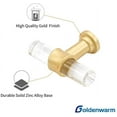 thumbnail image 3 of goldenwarm 5 Pack Brushed Nickel Cabinet Pulls Kitchen Drawer Pulls Gold Drawer Handles Door Cabinet Hardware 3-1/2in Hole Centers, 3 of 6
