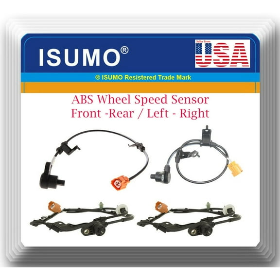 (Set 4)ABS Wheel Speed Sensor Front - Rear Left Right Fits: CL TL Accord