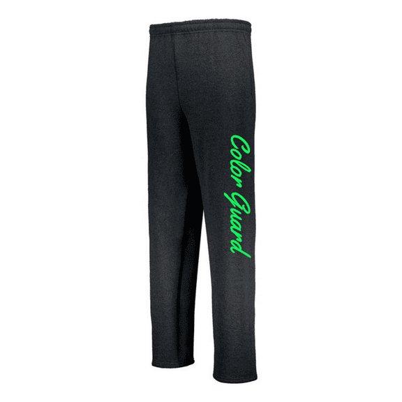 JANT girl Black Youth Color Guard Sweatpants (Youth Large 14/16, Neon Green)