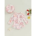 thumbnail image 3 of Jxzom Toddler Baby Girls One Piece Swimsuit Floral Zip Rash Guard Ruffled Swimwear 6M 9M 12M 18M 2T 3T Long Sleeve Bathing Suit, 3 of 8