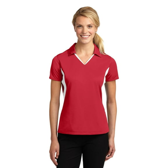 Sport-Tek Ladies Side Blocked Micropique Sport-Wick Polo. LST655