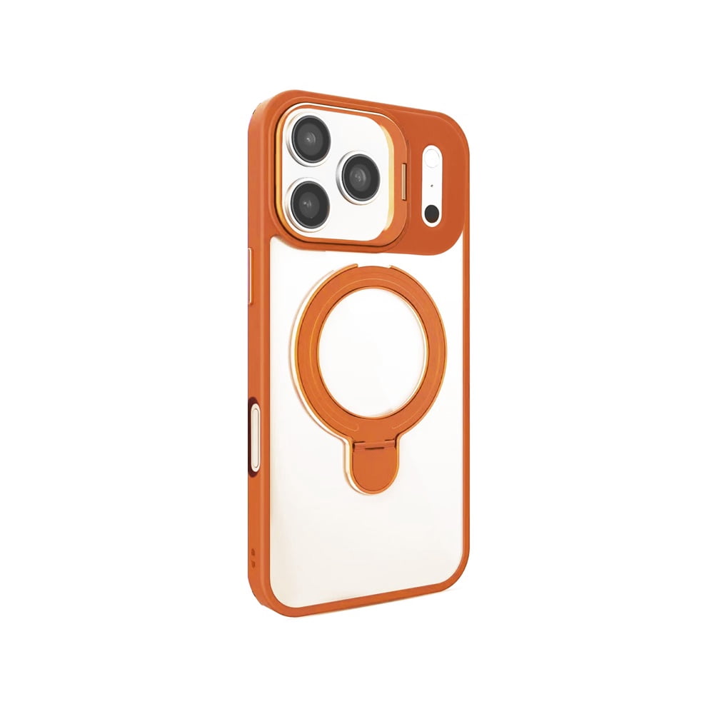 Magnetic Clear Case with 2 Kickstand & Camera Lens for iPhone 17 Pro Max