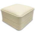 thumbnail image 2 of 1 Qty - Soft-Touch Bangle/Watch Honey-Cream Jewelry Box - Plush Faux Leather - Sales / Display / Gifts, 2 of 3