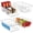 Storage Bins with Dividers, variant on Clear Plastic 4-Compartment Food Storage Bins, 2 Pack Pantry Organizer for Snacks, Fruits, Vegetables, Tea Bags and Spice Packets