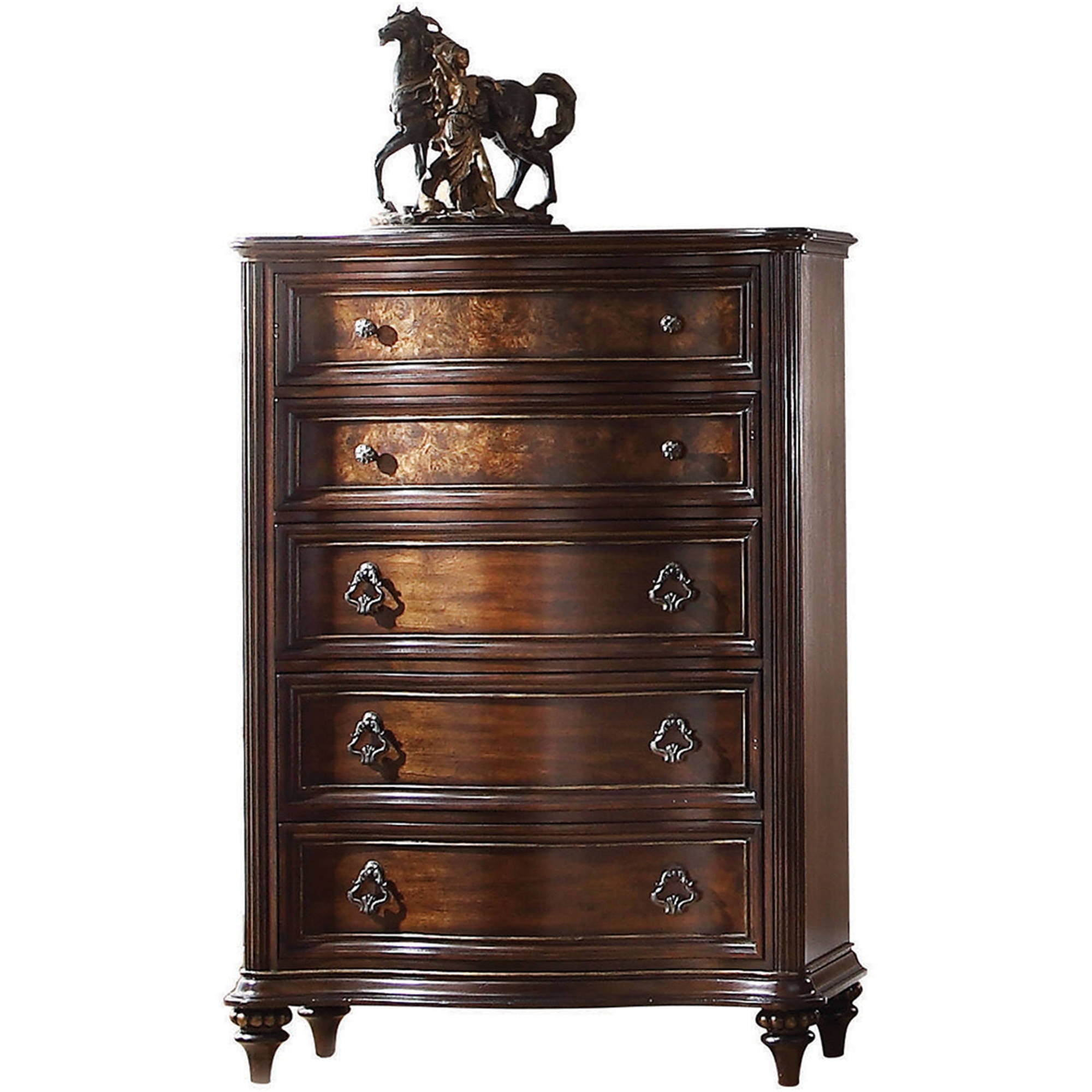 Acme Furniture Azis Dark Walnut Chest with Five Drawers
