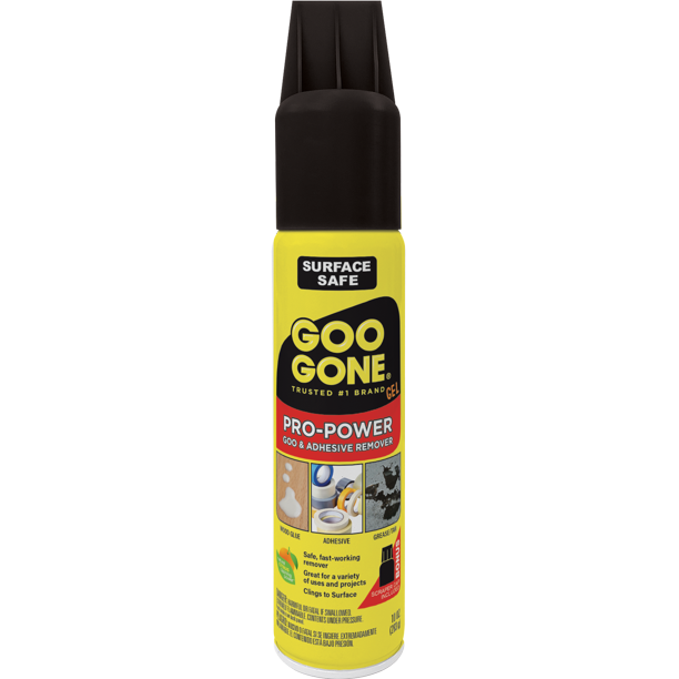 Goo Gone Pro Power Goo & Adhesive Remover Aerosol with Scraper, 10 oz