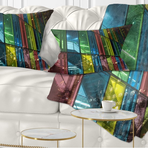Designart Palais des Congress de Montreal - Modern Throw Pillow - 12x20