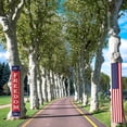 thumbnail image 5 of 4th of July Decorations, American Flag Porch Sign Hanging Patriotic Banner Door Supplies Outdoor Decor for Fourth of July Independence Day Memorial Day, 12 x 72 Inch (Freedom), 5 of 6