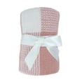 thumbnail image 4 of Ox Bay Pink/White Tartan Plaid Cotton Throw Blanket, 50" x 60", 4 of 9