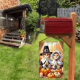 thumbnail image 2 of 1 piece, double-sided autumn Thanksgiving Garden Flag - 2D flat with two cat prayers and pumpkin candle pattern design, courtyard sign, perfect for courtyard, lawn and outdoor decoration, garden deco, 2 of 8