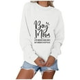 thumbnail image 3 of Gibobby Sudaderas para Mujer Sudaderas de Halloween para mujer camisetas de otoño y día festivo con cuello redondo de gran tamaño(Blanco,XG), 3 of 5
