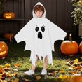 thumbnail image 5 of Gunia Kids Ghost Poncho Cape Cloak Cosplay Halloween Costume Role Play Dress-Up Outfits For Boy Girl Stage Performance Holiday Party Wear,White, 5 of 6